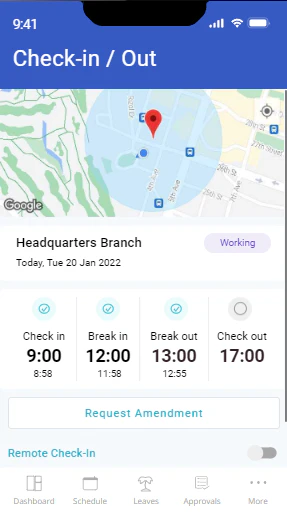 screenshot of KAMI Workforce